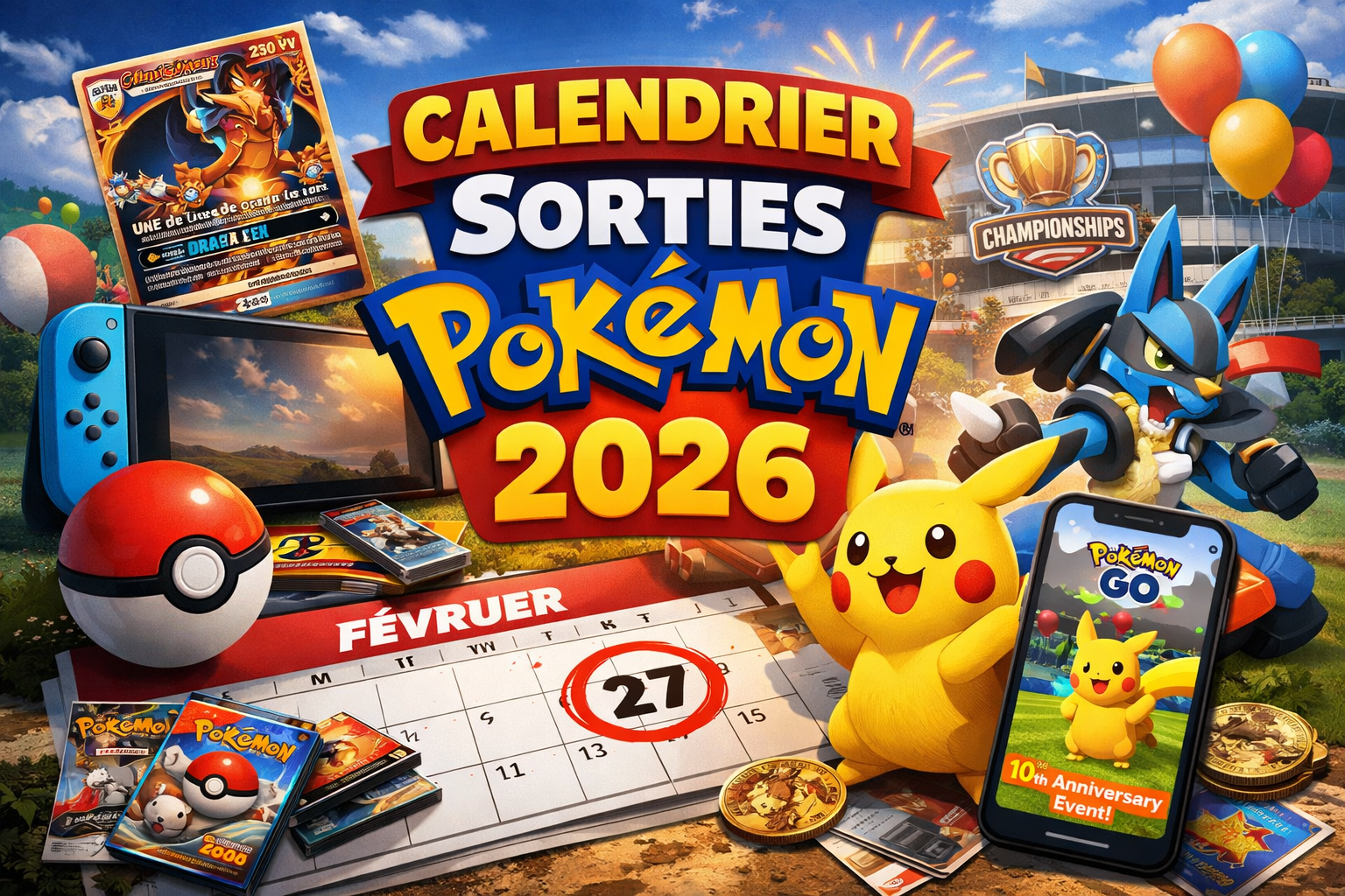 Calendrier sorties Pokémon 2026