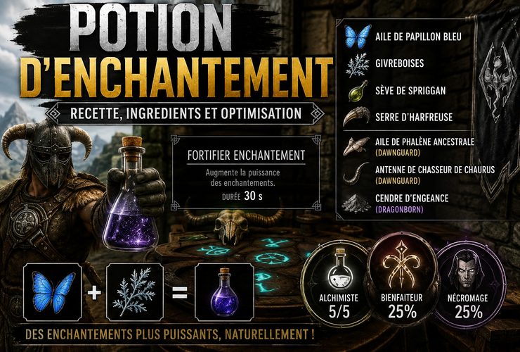 Potion d'enchantement dans Skyrim