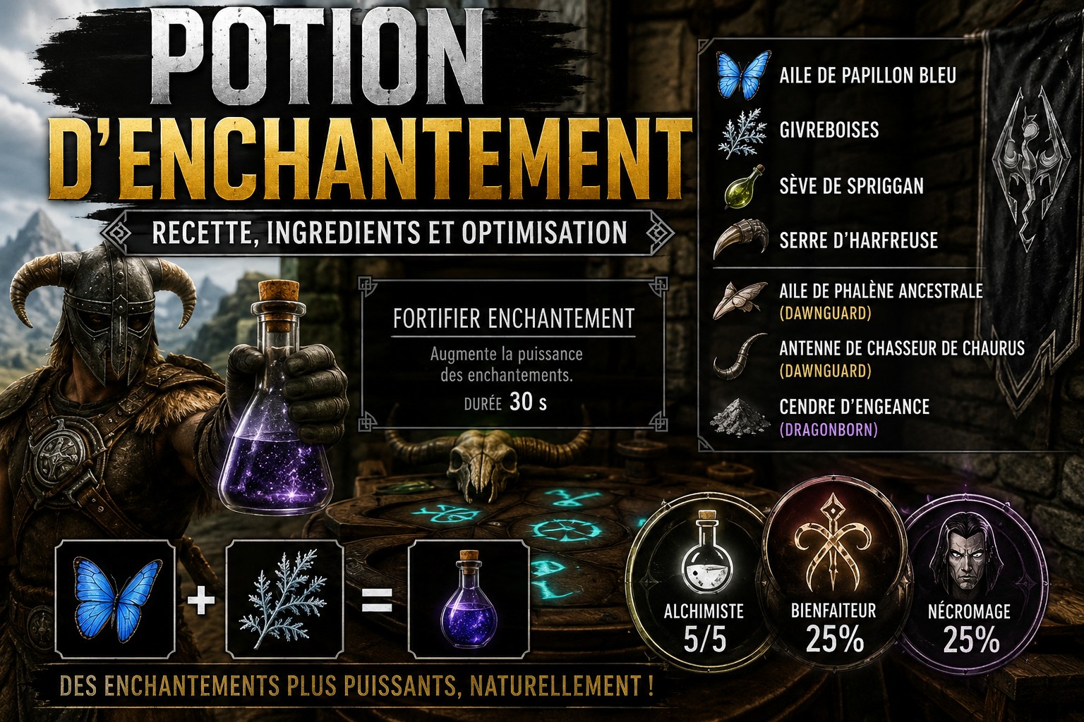 Potion d'enchantement dans Skyrim