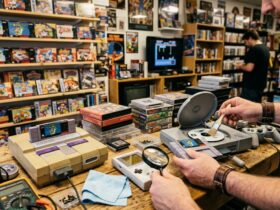 Magasin de jeux vidéo rétro