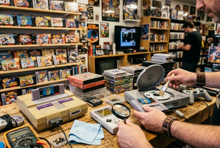 Magasin de jeux vidéo rétro
