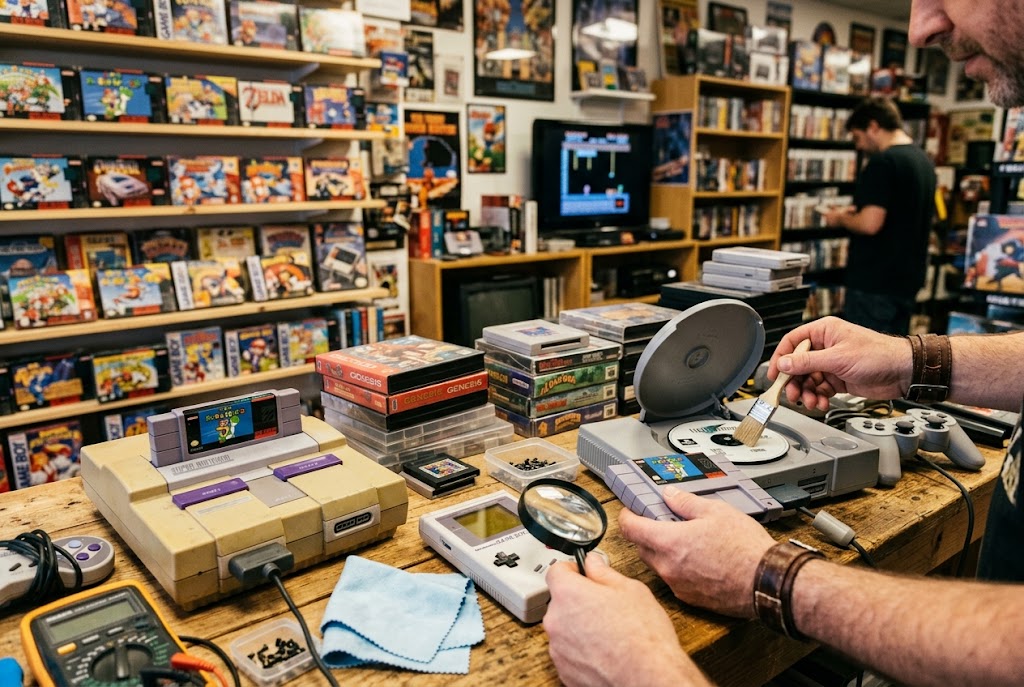 Magasin de jeux vidéo rétro