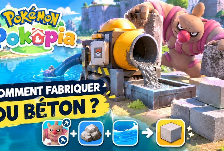fabriquer béton Pokopia